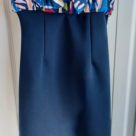 Forever 21 Party Going Out Mini Dress Size S Bodycon Strappy Navy Tie Front USA - Picture 3 of 12